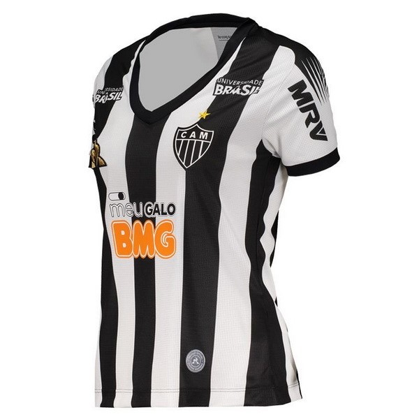 Camiseta Atlético Mineiro Primera equipación Mujer 2019-2020 Negro Blanco